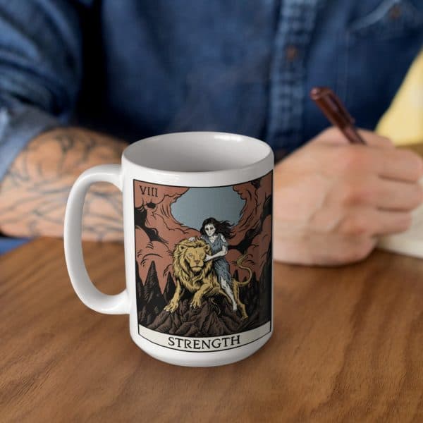 viii. Strength Tarot 15oz Mug - Image 3