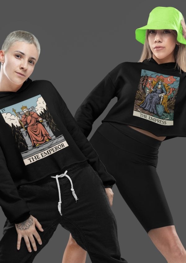 iv. The Emperor Tarot Cropped Hoodie - Image 5