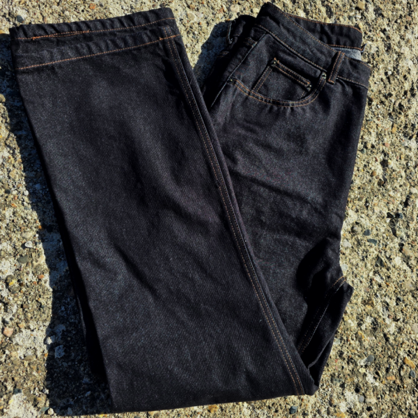 flat lay of black shaka wear denim jeans - skater punk style