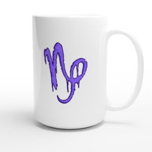 capricorn symbol on 15oz twisted zodiac mug
