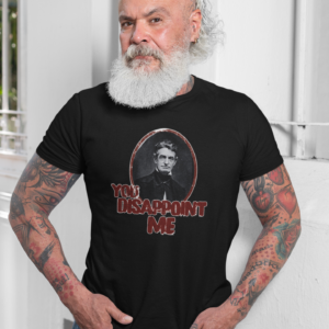 elder punk in political john brown t shirt - black - political humor
