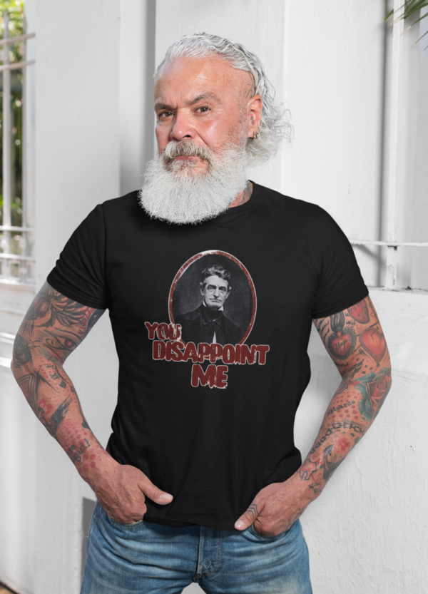 elder punk in political john brown t shirt - black - political humor