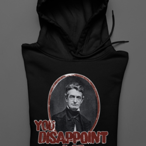 folded hoodie with john brown image design