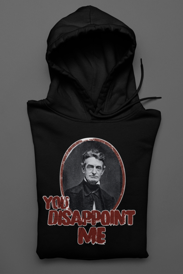 folded hoodie with john brown image design