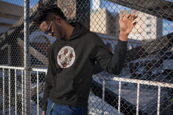 skater punk in black, funny dirty commie hoodie