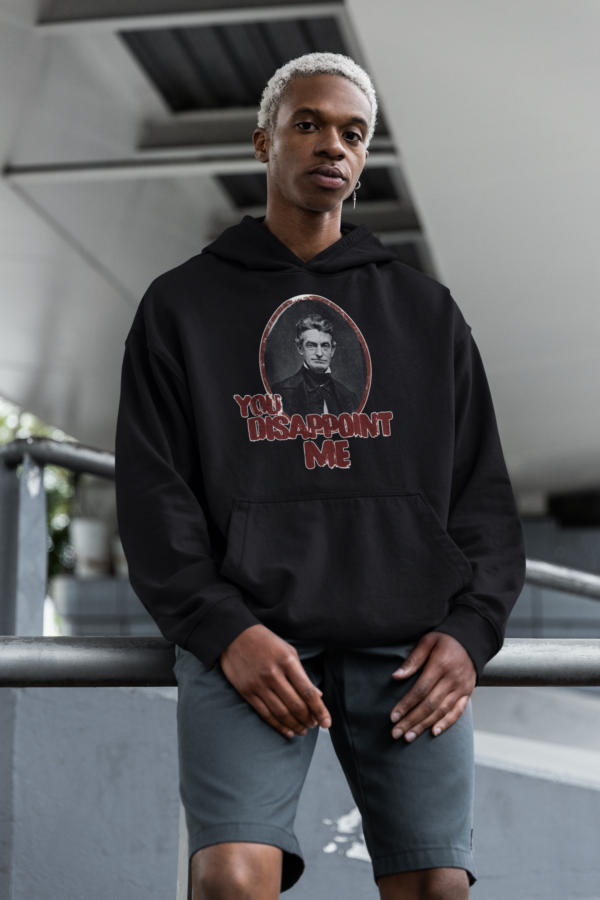 skater punk wearing you disappoint me political hoodie
